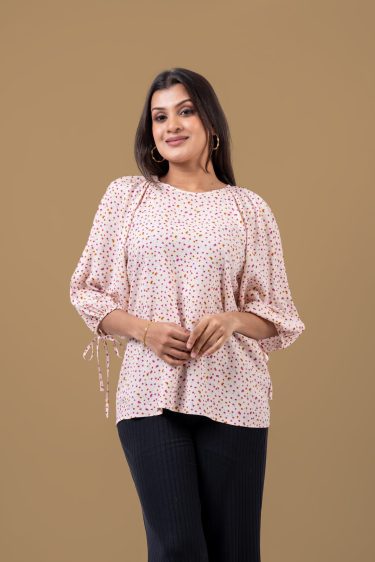 Floral Patterned Raglan Sleeve Blouse