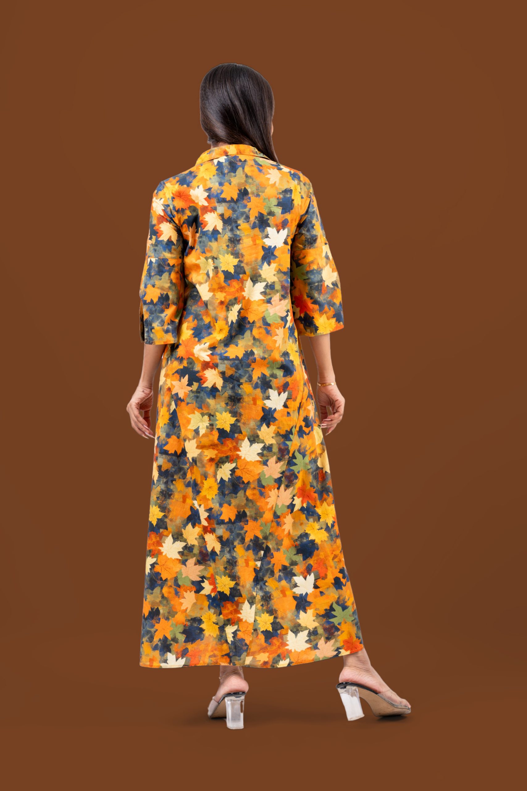 Autumn Patterned Maxi Dress - Image 5
