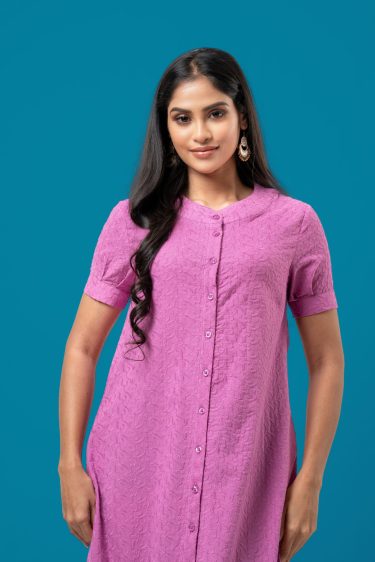 Tiered Button-Down Midi Dress