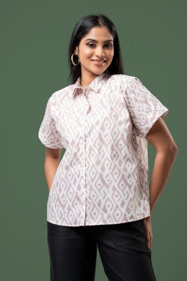 Abstract Patterned Shirt Blouse