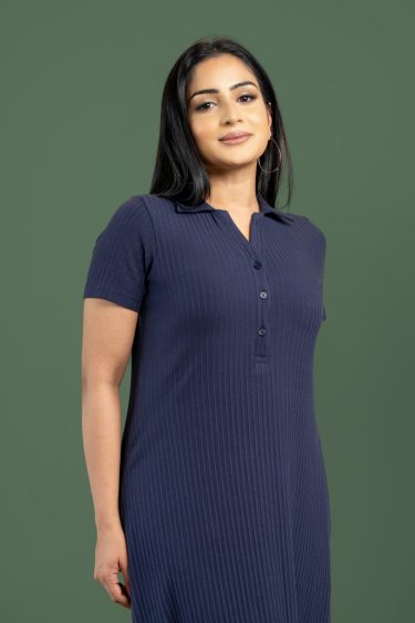 Short Rib Polo Dress