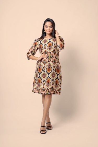 Ruched Sleeve Detail Short Dress