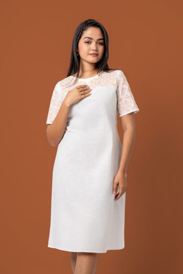 Floral Embroidered Short Dress