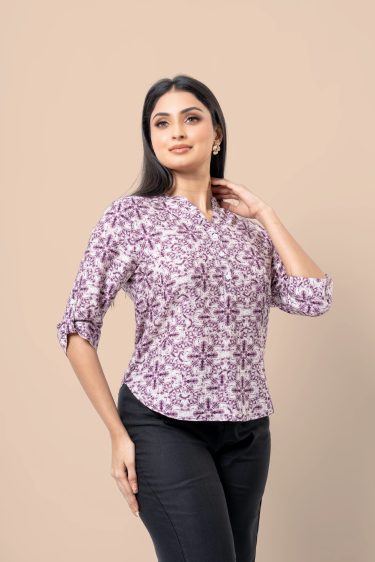 Sleeve Tab Detail Shirt Blouse