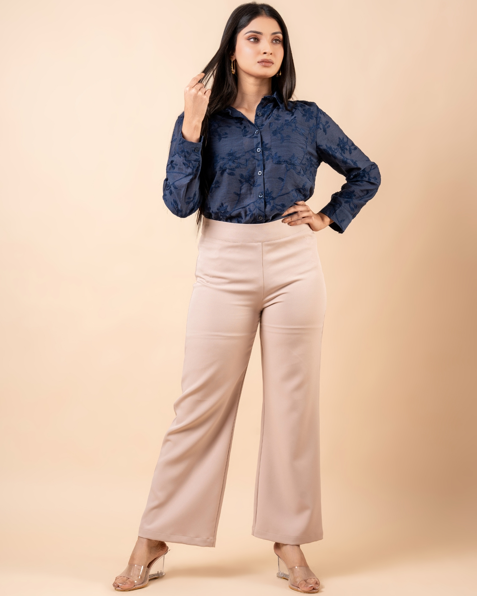 High Waisted Straight Leg Pants - Image 2