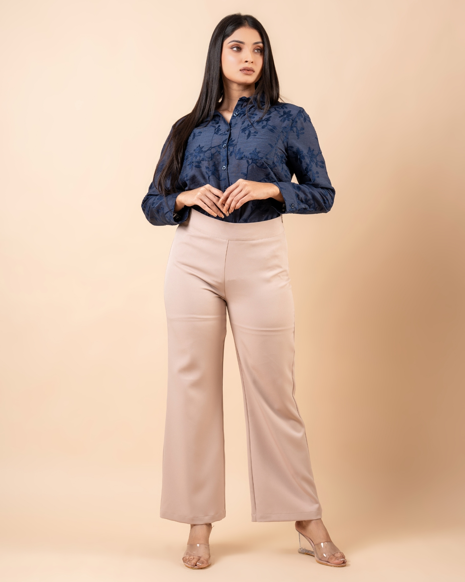 High Waisted Straight Leg Pants - Image 3