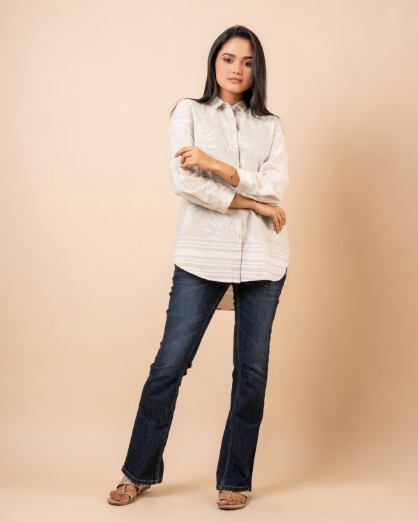 Buttone-Down Long Sleeve Top - Image 4