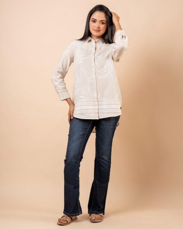 Buttone-Down Long Sleeve Top - Image 2