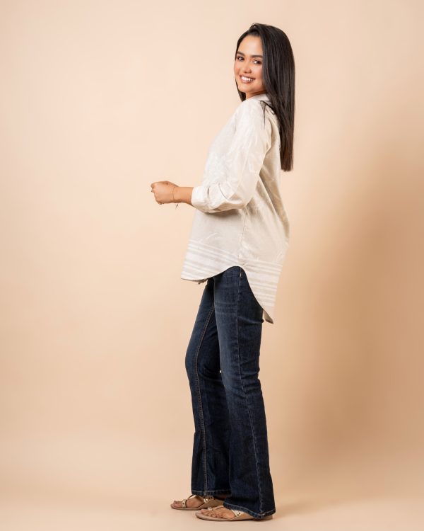 Buttone-Down Long Sleeve Top - Image 5