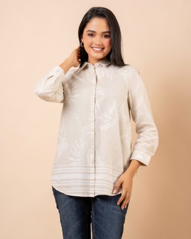 Buttone-Down Long Sleeve Top