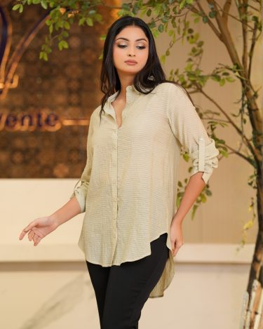 Stripe Patterned Shirt Blouse