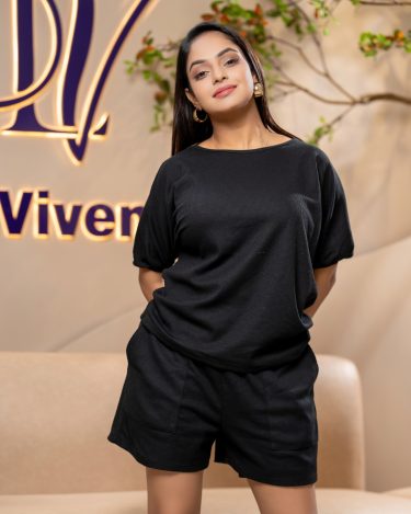 Waffle T-Shirt And Shorts Set