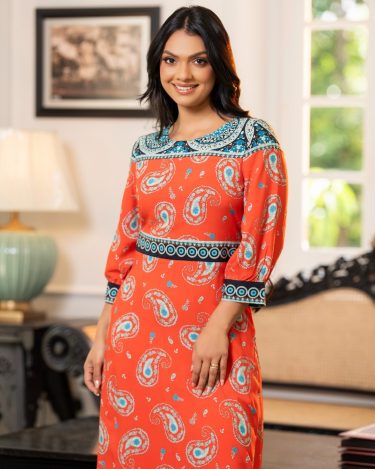 Long Sleeve Flare Maxi Dress